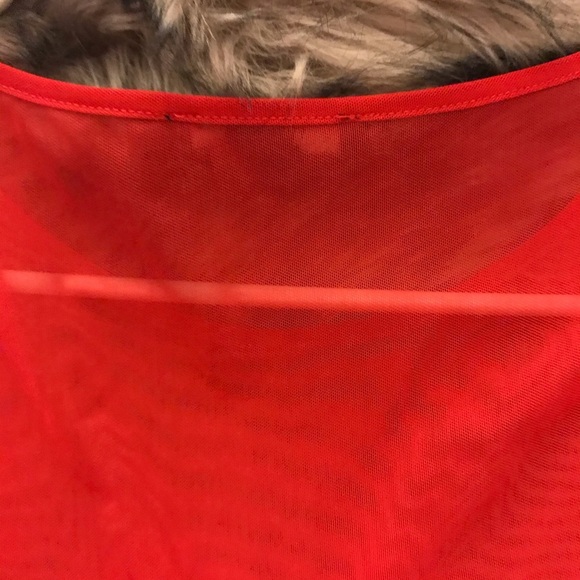 🦇 Forever 21 Red Mesh top BodySuit - Picture 8 of 12